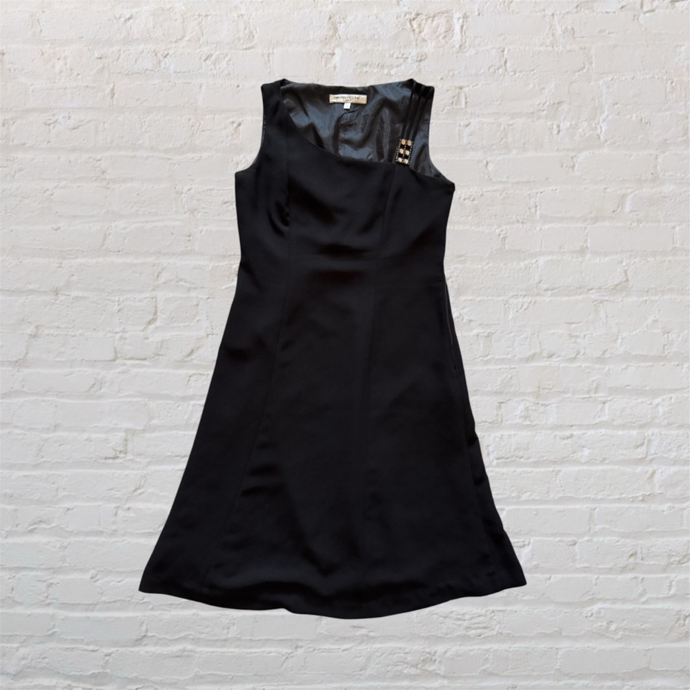 Evan Picone asymmetrical neckline elegant cocktail dress